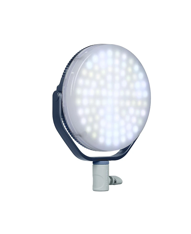 Nanlite miro 30C 30W Rgbw Led Round Panel Light, Bundle with 10000mAh 38.5Wh Qi Wireless Power Bank and Power Bank Holder