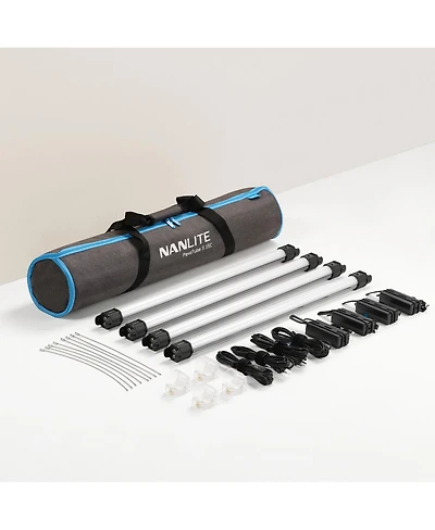 NanLite PavoTube Ii 15C 2' 30W Rgbww Led Tube 4-Light Kit