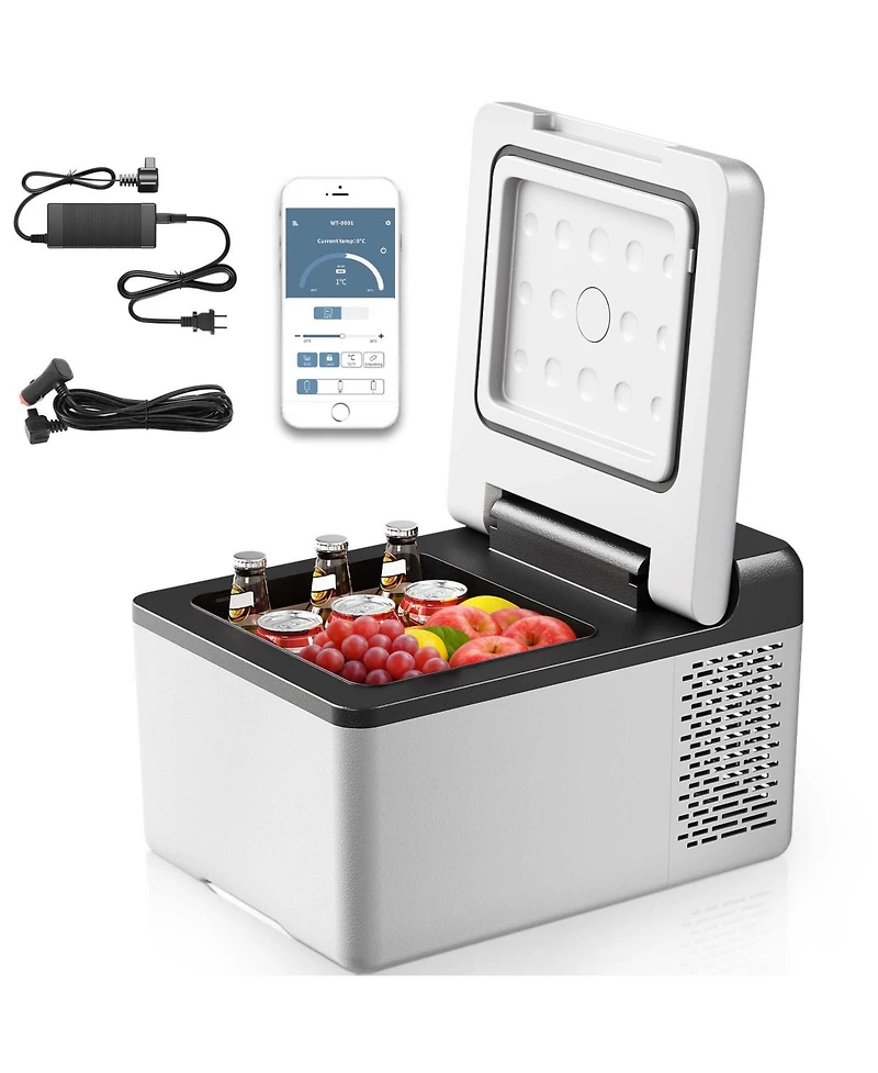 Mecale 10 Quart Portable Mini Car Freezer with App Control 12V Compact
