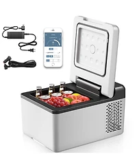 Mecale 10 Quart Portable Mini Car Freezer with App Control 12V Compact