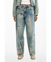 Desigual Women's Floral jeans