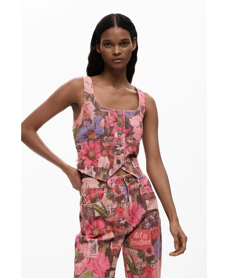 Desigual Women's Printed denim trousers