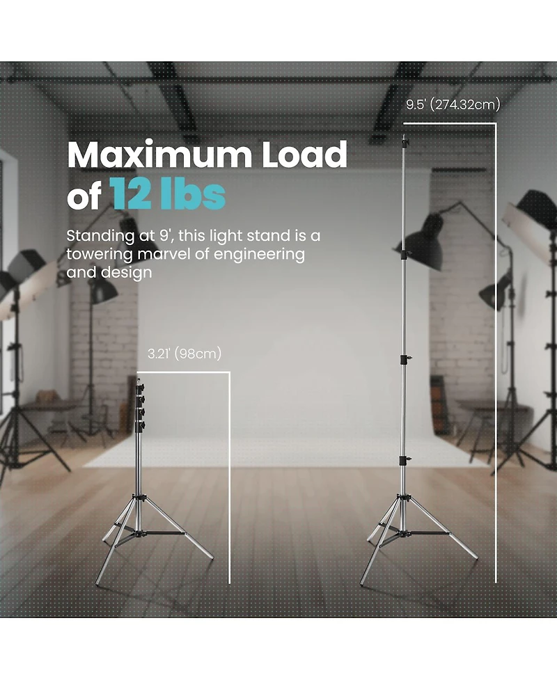 Arri 40x60 Degree DoPchoice SnapGrid for S120 SkyPanel Led Light, Bundle with Pro 9.5' Air-Cushioned Heavy-Duty Light Stand