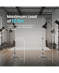 Arri 40x60 Degree DoPchoice SnapGrid for S120 SkyPanel Led Light, Bundle with Pro 9.5' Air-Cushioned Heavy-Duty Light Stand