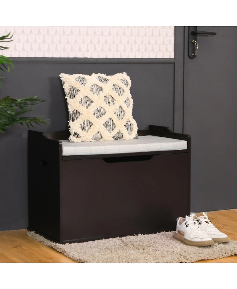Gouun Flip-Top Kids Toy Storage Chest and Bench with Cushioned Seat