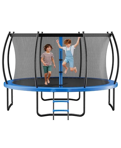 Mecale 10 Ft Recreational Trampoline with Safety Net Thickened Pad