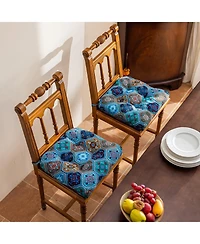 Gnuadz Boho Geometric Chair Cushion U-shaped Cotton Linen Pad