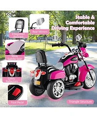 Mecale 6V Powered Toddler 3-Wheel Motorbike Ride On Toy with Horn and Headlight