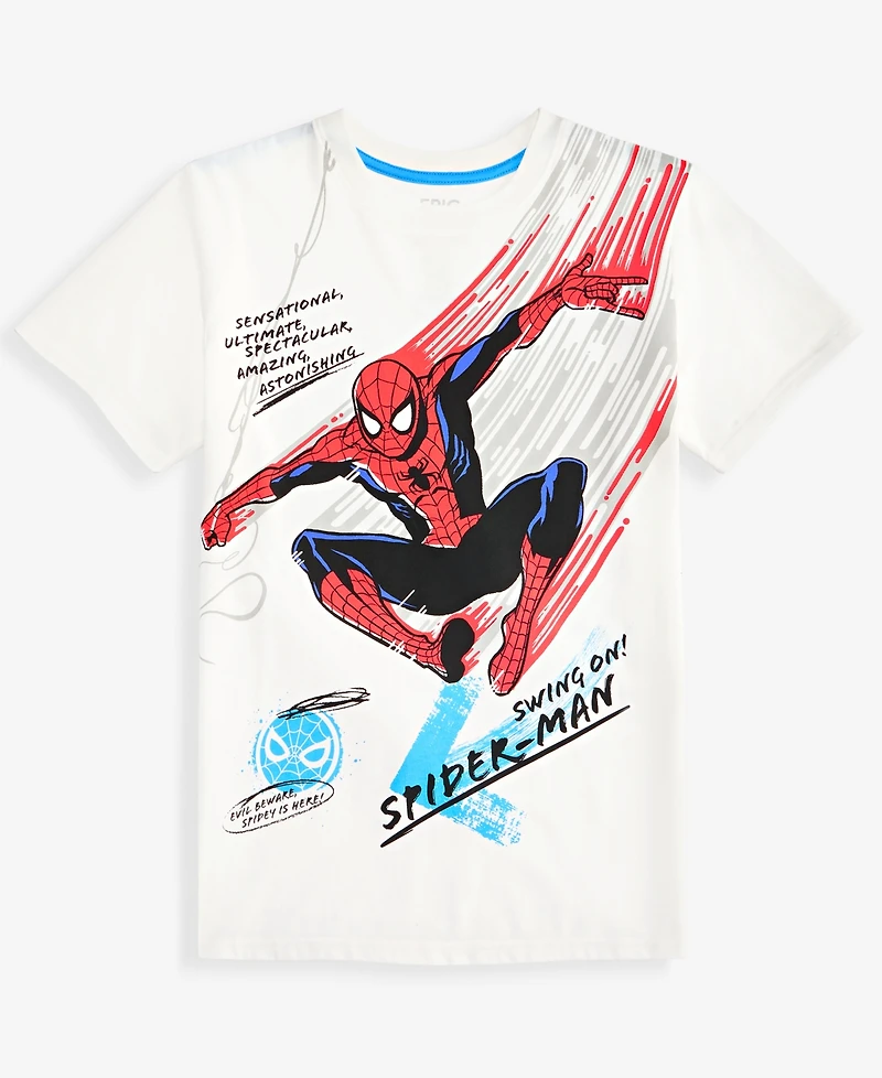 Epic Threads Big Boys Swing On Spider-Man Graphic T-Shirt, Macy's Exclusive
