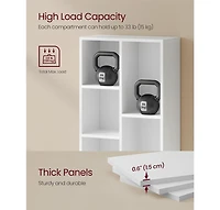 Slickblue Modern Bookshelf with 7 Cube Compartments Storage Shelf