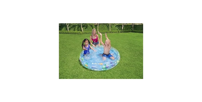 Gnuadz Themed Inflatable Kiddie Pool Ocean Design Easy Setup
