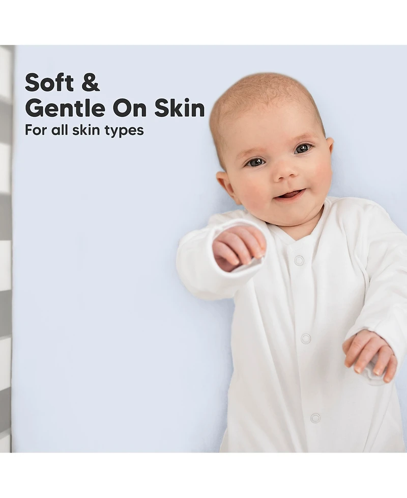 KeaBabies 2pk Soothe Fitted Crib Sheets Neutral, Baby Sheets, Fits Standard Nursery Mattress