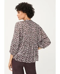 Olsen Women's Leopard Tunic Blouse