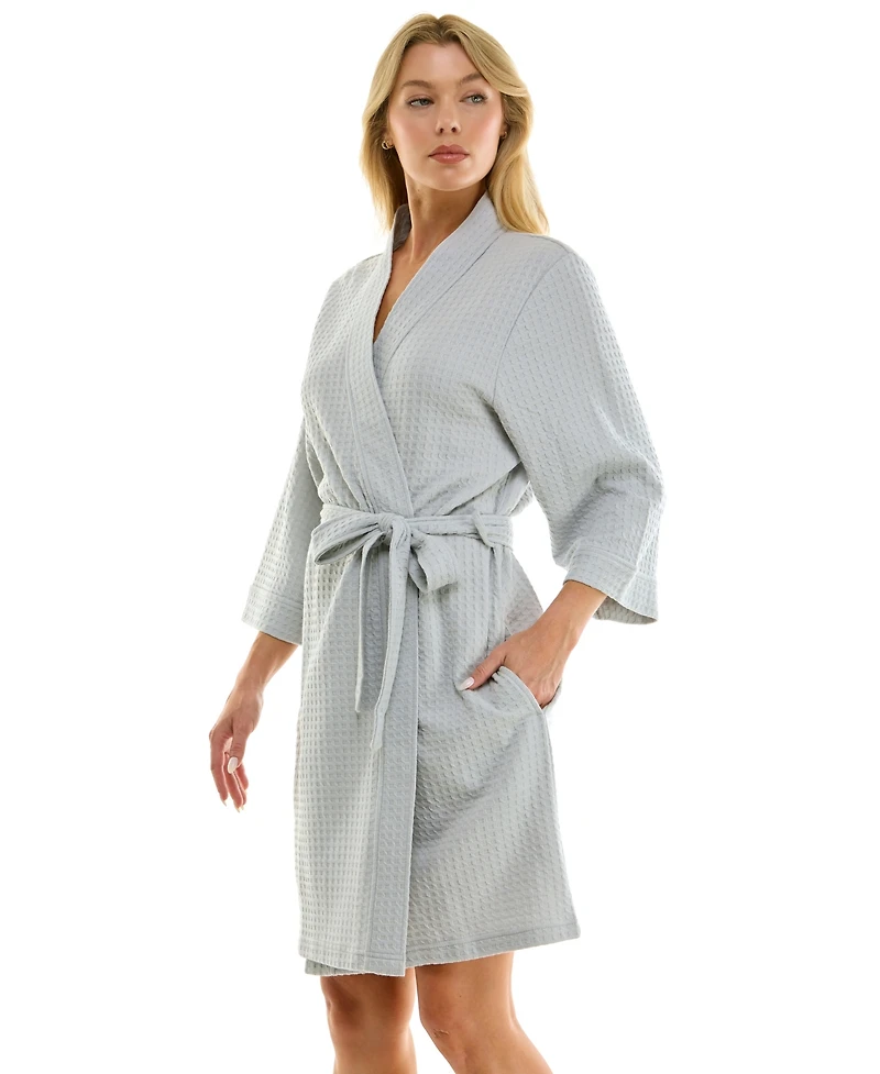 Jaclyn Intimates Women's Waffle Kimono Wrap