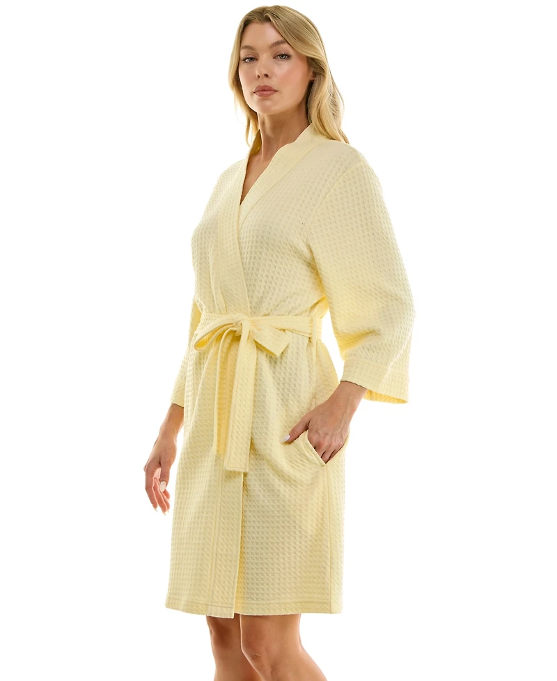 Jaclyn Intimates Women's Waffle Kimono Wrap