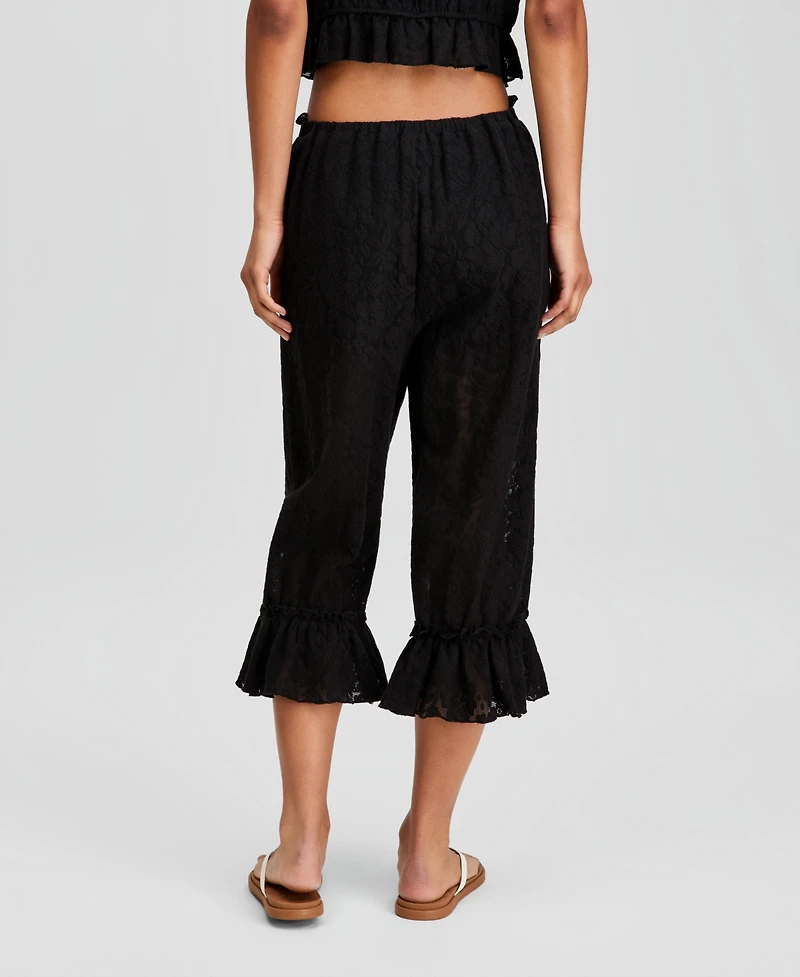 And Now This Women's Ribbon-Trim Lace Capri Pants, Macy's Exclusive