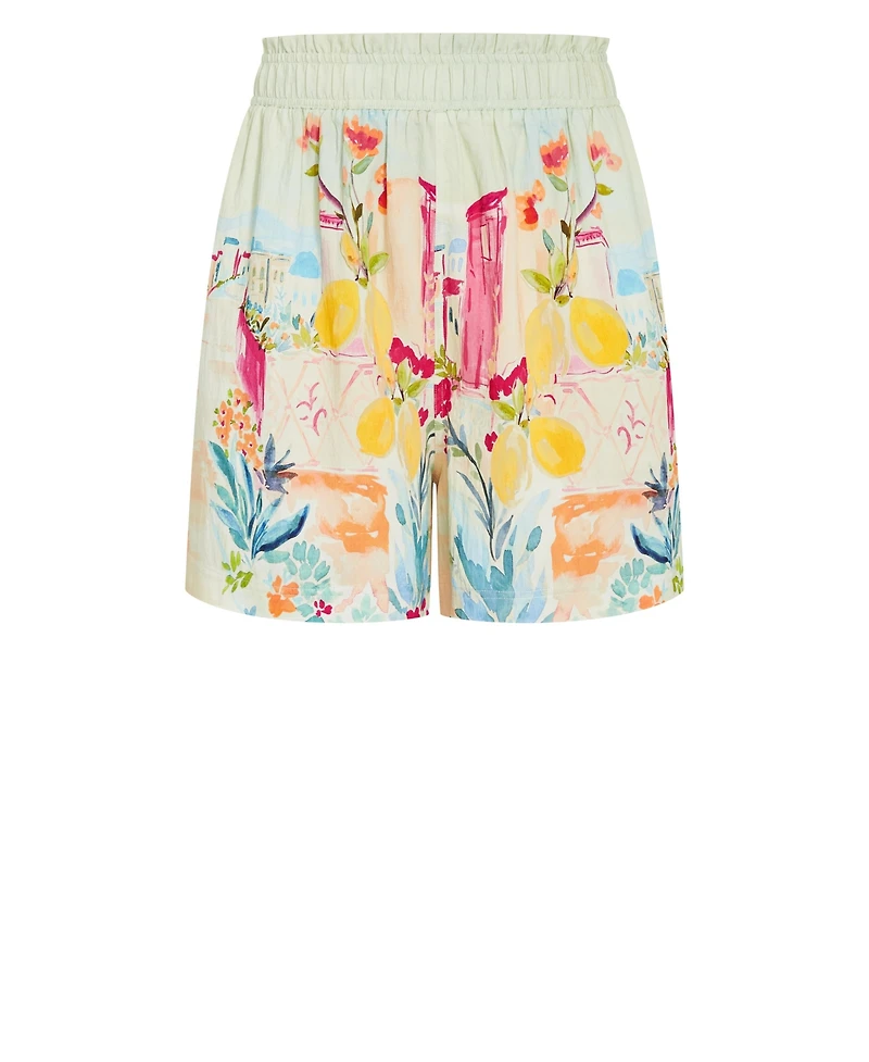 City Chic Women's Sorrento Print Short