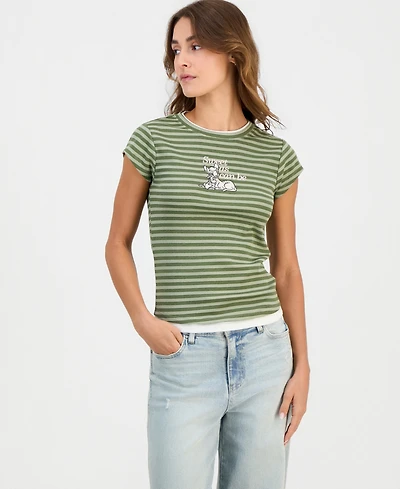 Grayson Threads, The Label Juniors' Bambi Short-Sleeve Layered-Look Top