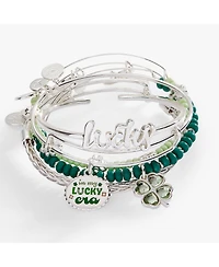 Alex and Ani Set of 5 Lucky Four-Leaf Clover Bangle