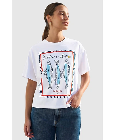 Yumi Women's Cotton Summer Motif T-Shirt