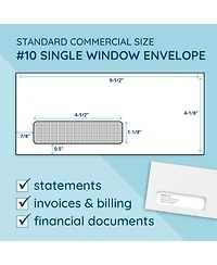 Gnuadz Window Envelope Self Seal Security Tint 10 Business