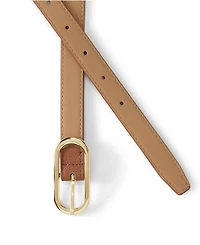 Lands' End Women's Faux Leather Skinny Reversible Belt