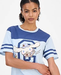 Sanrio Juniors' Cinnamoroll Varsity Graphic T-Shirt