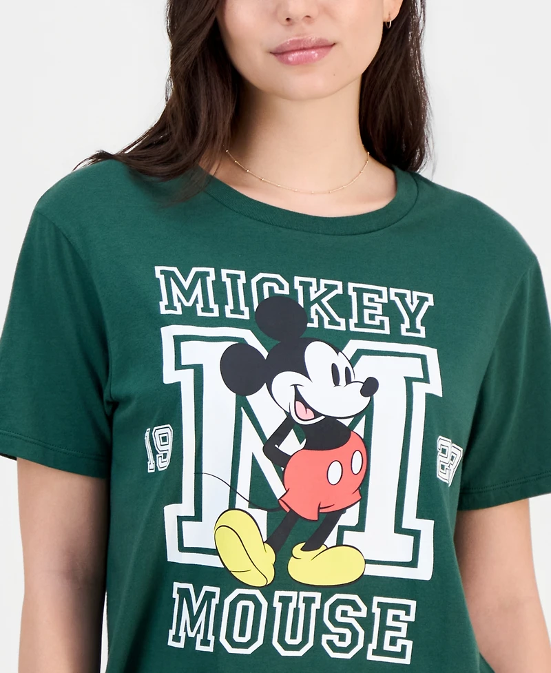 Disney Juniors' Mickey Mouse Varsity Short-Sleeve T-Shirt