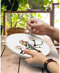 Gnuadz Embroidery Kit Adults Beginner Flowers Bird Hoop Thread