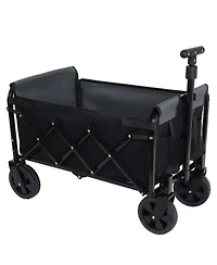Mondawe All-in-One Convertible Camping Utility Carts - Bench Seat, Dog Tether w/ 360degree(s) All-Terrain Wheels