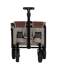 Mondawe All-in-One Convertible Camping Utility Carts - Bench Seat, Dog Tether w/ 360degree(s) All-Terrain Wheels