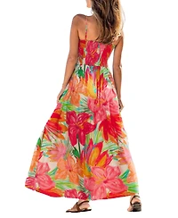 Cupshe Women's Wild Hibiscus Floral Maxi Beach Dress
