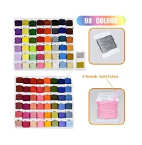 Gnuadz 98 Color Embroidery Floss Cross Stitch Bracelet Thread Kit