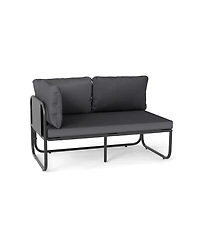 Gouun Steel Frame 2-Seat Patio Loveseat for Outdoor Seating