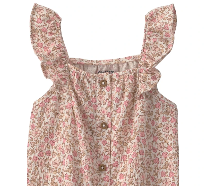 Carter's Baby Girls' Floral Print Jumpsuit