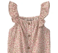 Carter's Baby Girls' Floral Print Jumpsuit