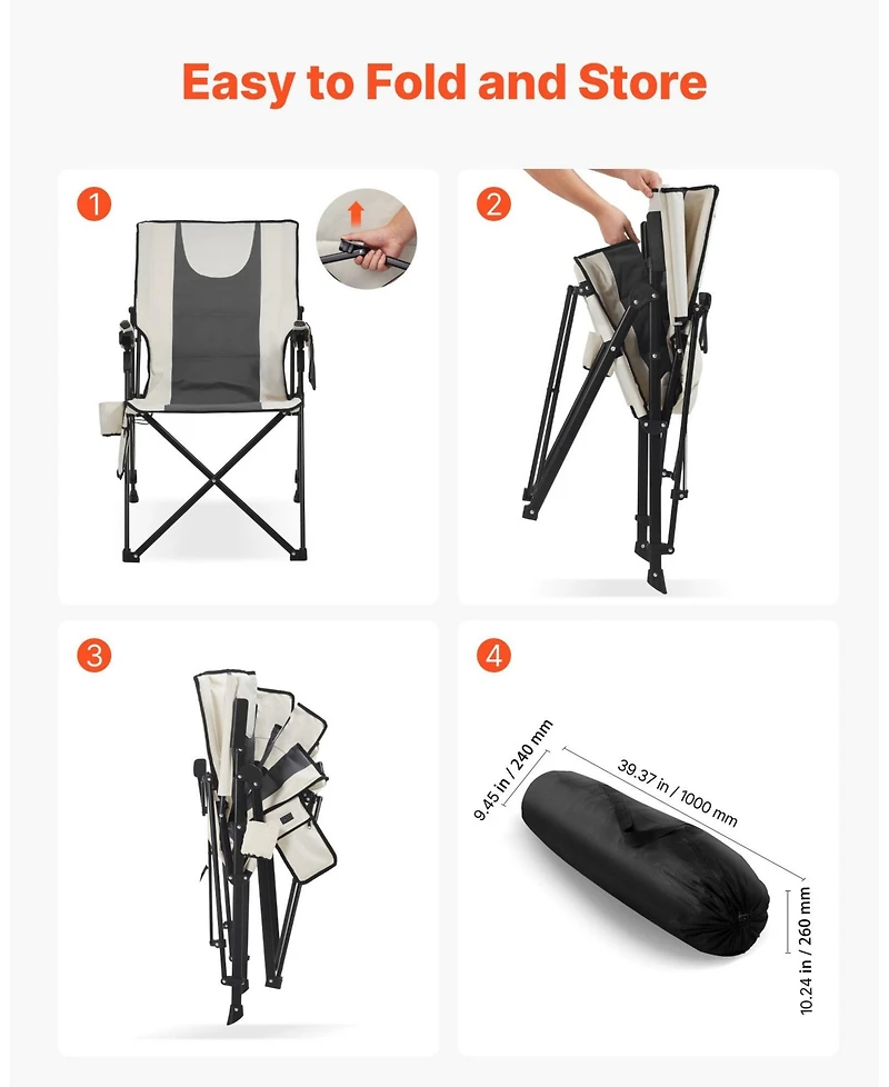Gouun Foldable Beach Sand Chair with Padded Pillow
