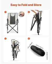 Gouun Foldable Beach Sand Chair with Padded Pillow