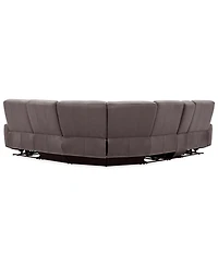 Symond 6-Piece Leather 2 Power Motion Sectional Sofa