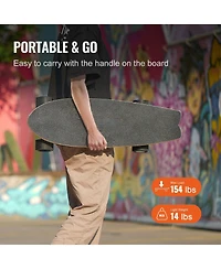 Mecale Electric Skateboard w/ Remote, 13.7 Mph, 7.5-Mile Range, 3-Speed, Carry Handle, for Teens & Adults