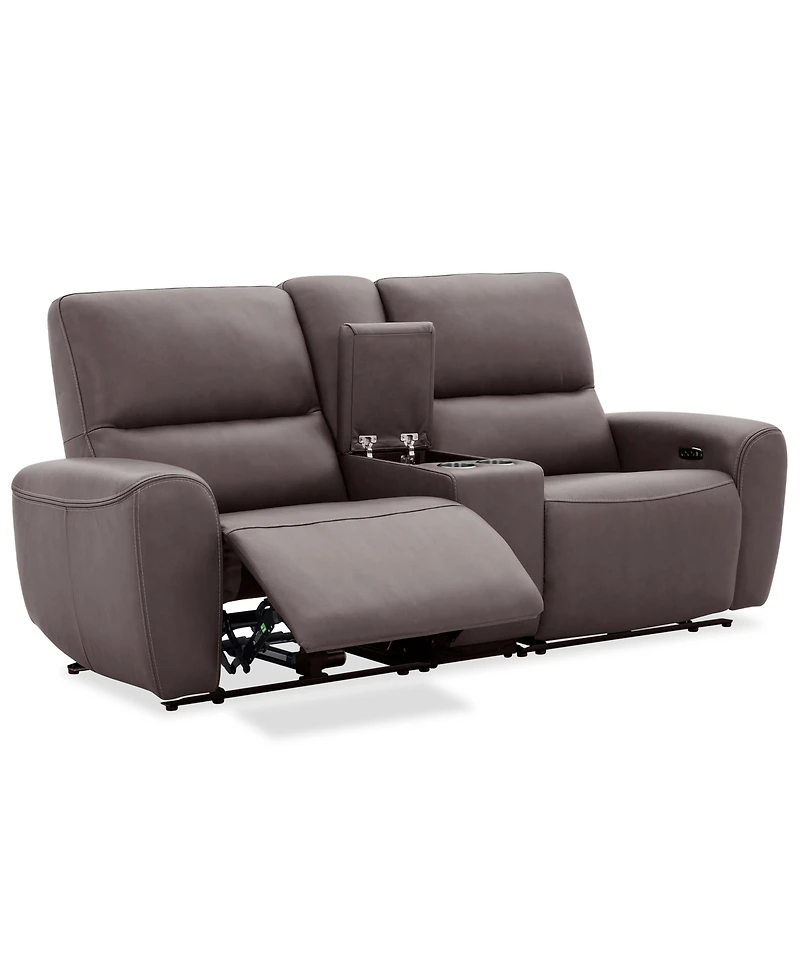 Symond 3-Piece Leather 2 Power Motion Sofa