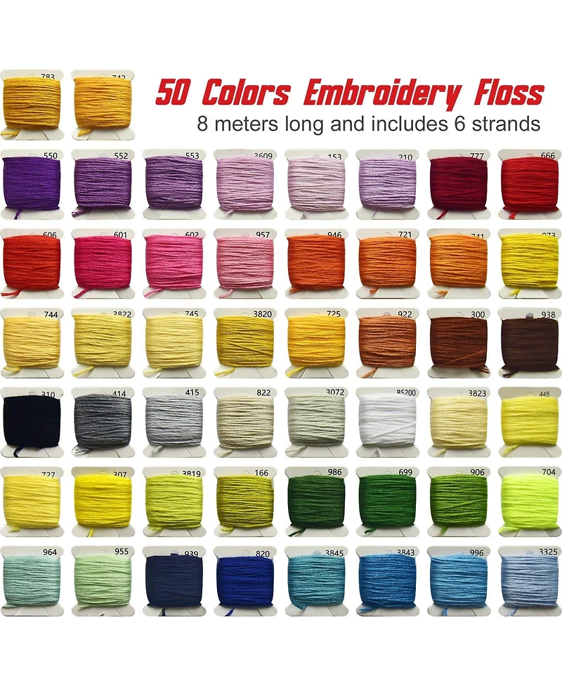 Gnuadz 400plus pieces Friendship Bracelet Kit Embroidery Floss Beads Tools