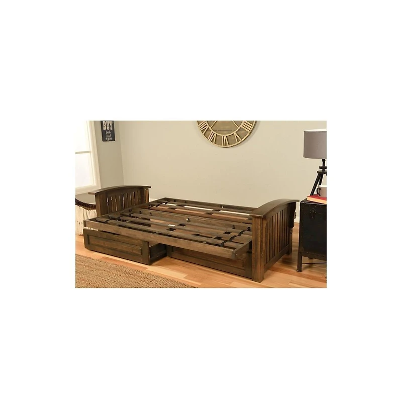 Kodiak Washington Convertible Futon Sofa Bed with Storage Drawer