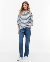 Tommy Hilfiger Women's Multi-Stripe Oversized Polo Shirt