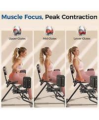 Fed Fitness 2 in 1 Hip Abductor & Adductor Machine for Home Gym, targets glutes and inner thighs with 6 resistance levels and dual foot bars.