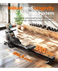 Fed Fitness Magnetic Rowing Machine for Home, Bluetooth and App Supported, for Beginners to Athletes with Comfortable Seat and Digital Monitor