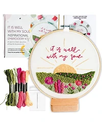 Gnuadz Elly Grace Embroidery Kit Hoop Beginners Adults Thread Included It Is Well