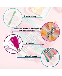 Gnuadz 447pieces Embroidery Floss Rainbow Thread Cross Crafting Strings Bulk