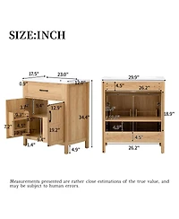 Sillysis 30 Inch Farmhouse Bathroom Vanity with Resin Sink, Adjustable Shelf, Soft Close, Door Storage Rack for Modern Bath