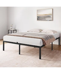 homfan 14Inch Heavy Duty Metal Platform Bed Frame - Sturdy Low Profile Mattress Foundation